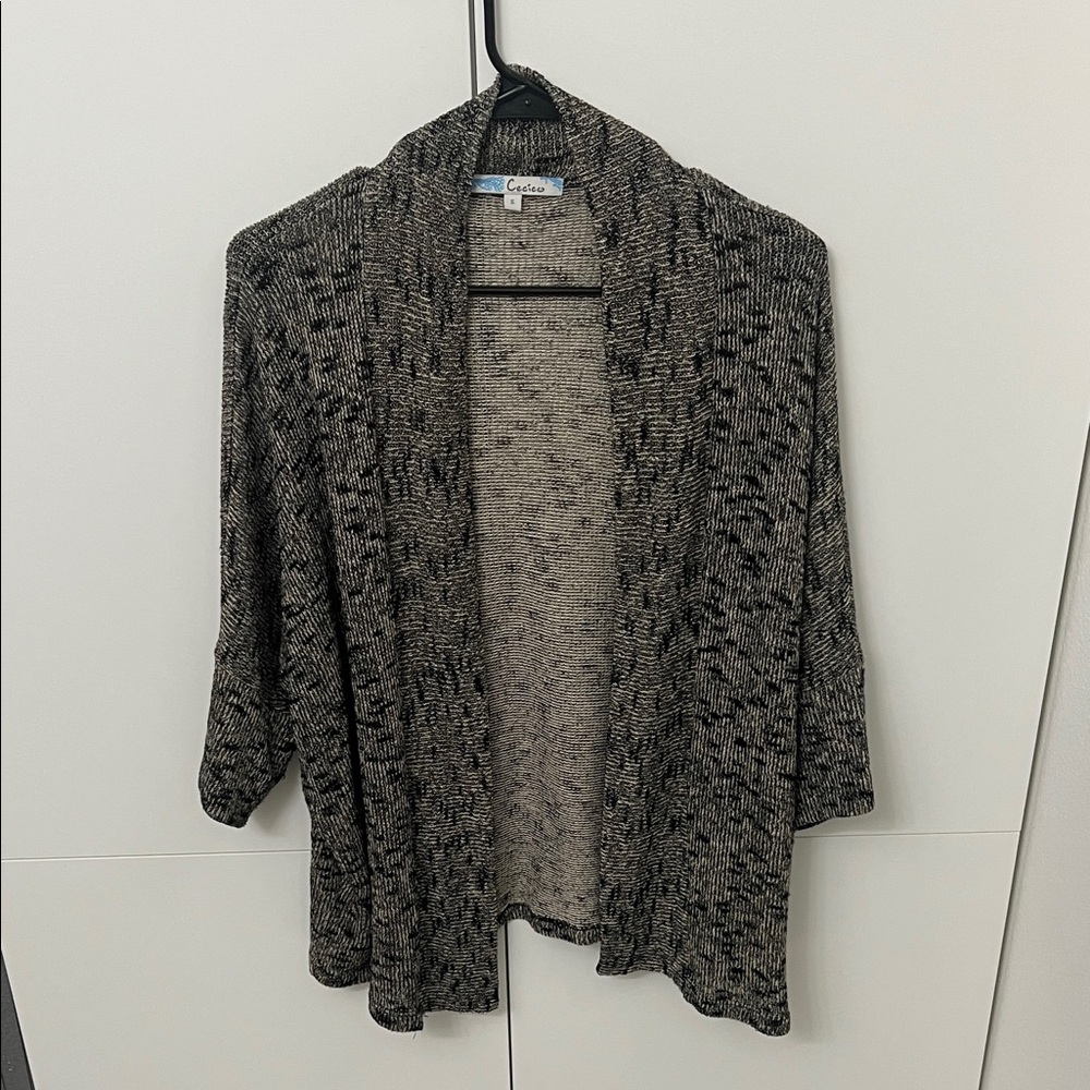 Charcoal and Light Gray Cardigan